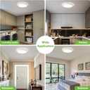 Modern Dimmable Ceiling Light Fixture,5CCT in One LED Flush Mount Kitchen Lights,Round Close to Ceiling Lamp for Hallway Entryway Bedroom Living Room Laundry Room Bathroom(White,11.81 in,ETL Listed)