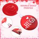 54 Pcs Valentine's Day Hanging Decorations Set Hanging Foil Swirls Decor Ball Ornament Ceiling Decorations for Valentines, Anniversary, Birthday Party Supplies(Red Pink White)