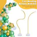 AerWo Balloon Arch Kit 9.35FT & 6FT, Free Bending Half Balloon Arch Stand with Base, Floor Gold Balloon Arch Frame Backdrop for Wedding Birthday Party Baby Shower Yard Lawn Home Christmas Decorations