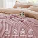 Bedsure GentleSoft Pink Fleece Blanket for Couch - Cozy Soft Blankets for Women, Cute Small Throws for Girls, Pink Decor Gifts for Home Room Office, 50x60 Inches