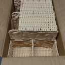 Diaper Caddy Organizer, Hand Rattan Nursery Storage Basket for Baby Essentials, Baby Changing Table Organizer Perfect Nursery Assistant (Natural Light Woven - Style 1, M)