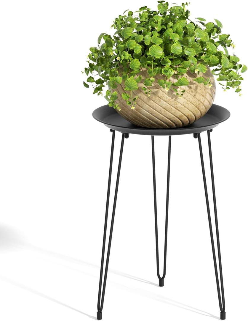 SUEH DESIGN Plant Stand Indoor, Metal Plant Stand Round Plant Table Heavy Duty Plant Stool Tall Flower Pot for Indoor Outdoor Home Decor, 1 Pack Tall
