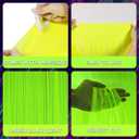 Glow in The Dark Party Supplies,3 Pack Neon Party Decorations,9.9 X 6.6 ft  Tinsel Foil Fringe Curtains Macaron Yellow,Photo Booth Prop Backdrop Streamer for Birthday Party Streamer Decor