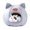 Cat Beds for Indoor Cats, Cozy Cat Cave Bed Dog House Cats Tent with Removable Cushion Pillow, Soft Warm Pet House Puppy Bed, Cute Pet Nest for Kitten Small Dog (Gray, XL-15.75x15.75x15.75 Inches)