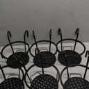 CADANI Iron Hanging Plant Holder Over The Rail Metal Fence Planters, Hanging Flower Pot Holder for Patio Balcony Outdoor Plants - Pack of 6 (Black)