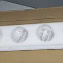 IZORRO Bathroom Light Fixtures, 4-Light Brushed Nickel Vanity Light, Modern Wall Sconces with Globe Milk White Glass Shade, Vanity Lighting Fixtures Over Mirror,E26 Bulb Socket