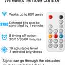 WOBANE Under Cabinet LED Lighting Kit, 6 PCS Dimmable LED Strip Lights with Remote Control Dimmer, 24W Adapter, Hidden 2700K Warm White Set, Bright 1500lm, Timing, Kitchen, Counter, Shelf, Showcase