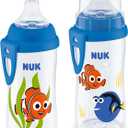 NUK First Choice Finding Nemo Active Cup 2.0, 10 oz. Soft Spout Sippy Cup with On-The-Go Carry Clip, Lightweight, Leak Proof, Spill Proof Cup, 2-Pack