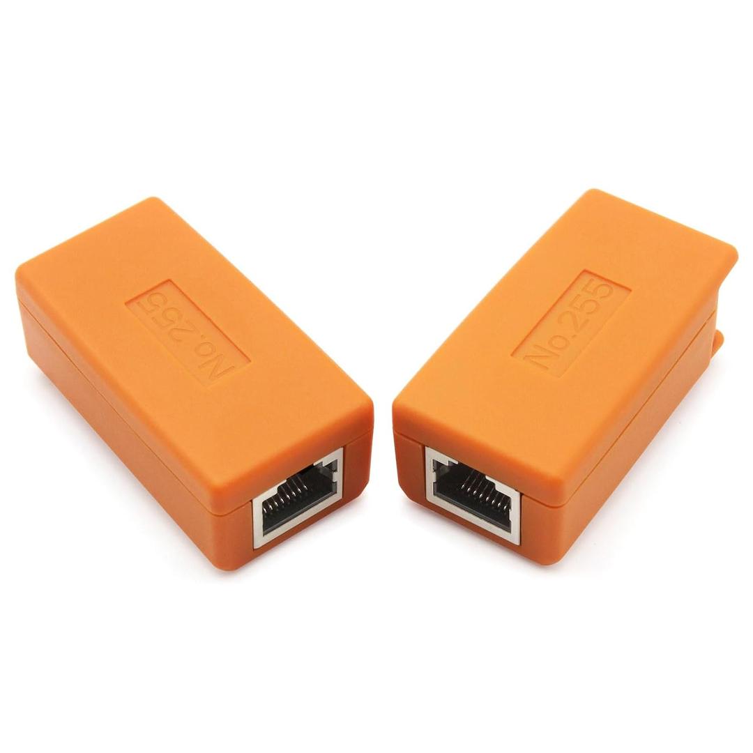 Rsrteng Network Cable Tester,2PCS Remote Kits NO.255 for RJ45,Cat5,Cat6, 5E,6E,Support Measure Length,Host/Test Box Fault Location,Short Circuit Test,Working with CCTV Camera Tester