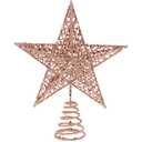 PRETYZOOM Christmas Tree Topper Star Glittering Tree Ornaments Star Topper Christmas Party Decoration Party Favors 7.87 X 7.87 X 1.57 Inch
