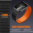 SNBLK Magnetic Watchband Compatible with Apple Watch for Men 44mm 45mm 46mm 49mm 42mm 41mm 40mm 38mm Women, Silicone Sport Strong Magnet Strap for iWatch Series 11 Ultra 3 Ultra 2 Se 10 9 8 7 6 5 4 1