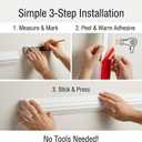 REFGY Peel and Stick Wall Molding Kit, 20"x16" Pre-Cut Wainscoting Panels, Ready-to-Assemble Self-Adhesive Walltrim for Living Room Bedroom Accent Wall Dcor, Paintable & Lightweight Polystyrene