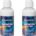 Sublimation Spray, 2PC 100ML Sublimation Coating Spray for Cotton Shirts, Canva Coating Liquid, Quick Dry, Super Adhesion, Waterproof, High Gloss