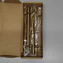 Haliwu 5 Pack Cabinet Handles Brass Gold Cabinet Pulls 6-1/4 Inch Hole Center Drawer Pulls Modern Bar Dresser Handles for Bathroom Kitchen Bedroom