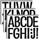 Bemeol 36 Sheets Letter Stickers 4 Inch Large Alphabet Letter Sticker Self Adhesive Letters Stickers for Classroom Home Decor Bulletin Boards(Black)