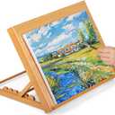 5-Position Tabletop Easel, Adjustable Angle Drafting Table Easel Drawing and Sketching Board, 18 1/2 Inches by 14 1/8 Inches, Large