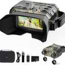 WOSPORTS 4K Infrared Night Vision Goggles – 1300FT Range, 8X Digital Zoom, 32GB Card, 15H Battery, Suitable for Camping, Gift for Men - Camo
