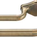 Anqiue Bronze Double Curtain Rods For Windows 48-88 Inch,Heavy Duty Double Curtain Rod with Aluminum Finial and Bracket,Adjustable Curved Double Window Rods For Blackout Or Room Darkening Panel