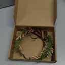 MOSTORY Moon Flower Fairy Crown - Renfaire Woodland Crown Floral Headband Forest Elf Headpiece Elven Circlet for Women Renaissance Accessory Renfaire Halloween Cosplay Photo Shoot (Gold Emerald)