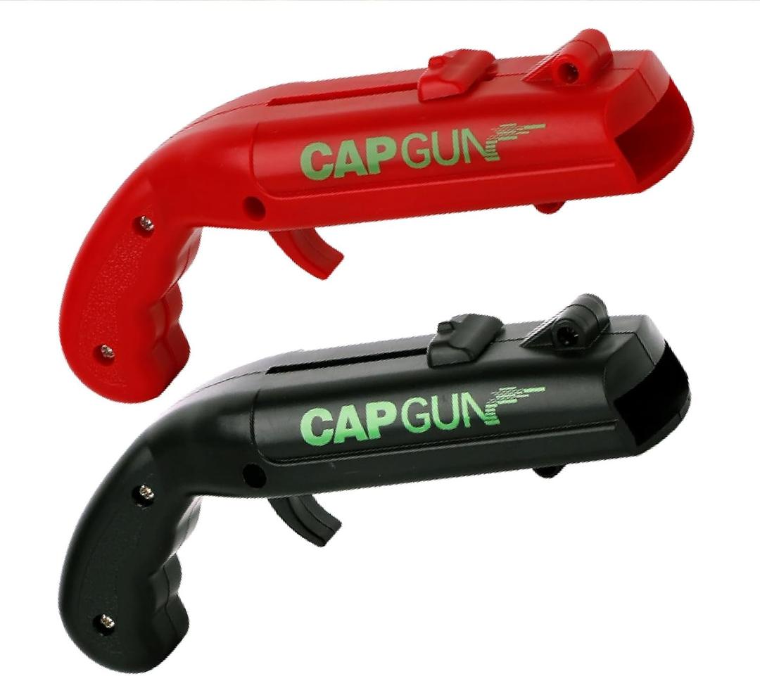 2PCs Cap Gun Bottle Opener - Fun and Functional Novelty Beer Bottle Opener with Realistic Design, Gift for Beer Lovers, Parties, and Themed Events