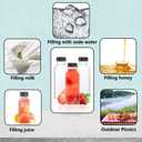 10 Pcs 8 Oz Plastic Juice Bottles Empty Clear Containers with Tamper Proof Lids for Juice, Milk and Other Beverage