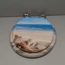 Angol Shiold Round Toilet Seat Molded Wood Toilet Seat with Quietly Close and Quick Release Hinges, Easy to Install also Easy to Clean (Round, Beach) (Round-16.5)