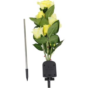 VOSAREA 1set Decorative Solar Energy Led Outdoor Garden Lamp for Lawn Decoration Unique Solar-Powered Floral Design for Patio Adornment