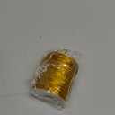 100 Yards Metallic Stretch Cord Elastic Cords Ribbon Colored Metallic Elastic String Rope Stretchy Tinsel Cord Rope for Christmas Ornament Hanging Craft Jewelry Making Gift Wrapping (Gold)