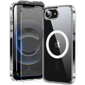 iPhone 16 E Case Clear, Not Yellowing, Screen Protector*2, Military-Grade Protection for iPhone 16e Phone Case 6.1 inch Clear iPhone 16 E Case Clear, Not Yellowing, Screen Protector*2, Military-Grade Protection for iPhone 16e Phone Case 6.1 inch Clear