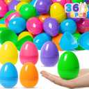 Duchong 36 PCS Plastic Easter Eggs Bulk, 3.15 Large Empty Fillable Eggs for Easter Hunt, Colorful Bright Eggshells with Hinge for Easter Hunt, Basket Stuffers, Themed Decorations