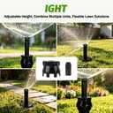 Pop-Up Sprinkler Riser Extension, 1.5 Inch Sprinkler Head Height Extender, Stackable Irrigation Riser, Fix Sunken Sprinklers, Compatible with KAP-IT, Universal Lawn Irrigation System