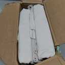 NICETOWN 100% Absolutely Blackout Linen Curtains 95 inch Length with Thermal Insulated White Liner, Off White, W52, 2 Pieces, Noise Reducing Textured Linen Look Windows Drapes for Classroom