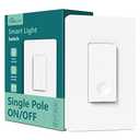 TREATLIFE Smart Light Switch, 2.4GHz WiFi Light Switch, Neutral Wire Required, Works with Alexa, Google Home and SmartThings, Single-Pole, Remote Control, FCC Listed, 1 Pack