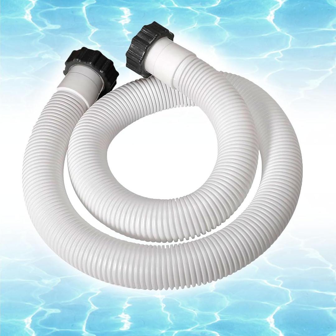 1.5" Replacement Pool Pump Hose for Above Ground Pools Accessories - 29060E Pool Hoses for Intex 1,500 GPH Pump, Sand Filters Saltwater System (White -1 Pack)