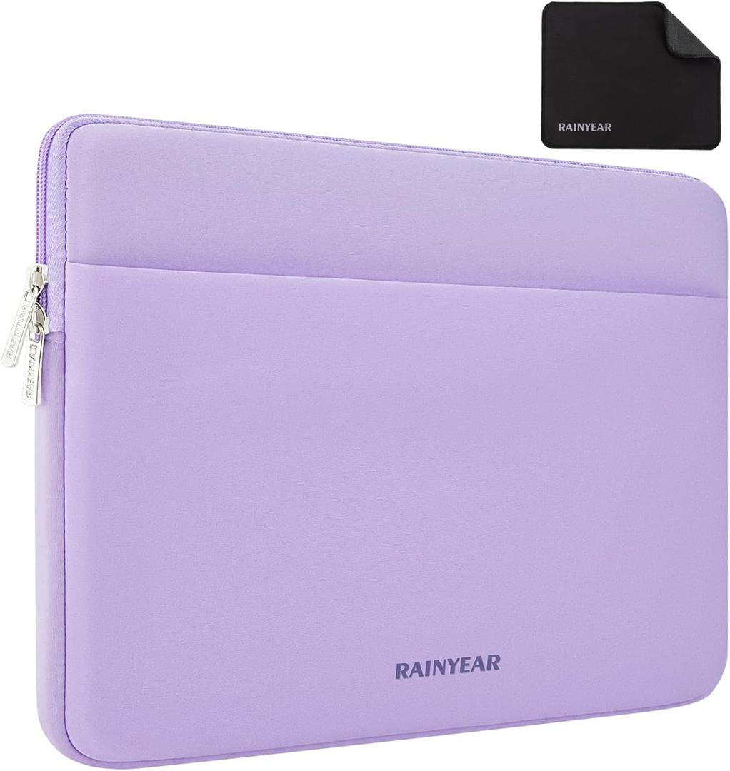 RAINYEAR Laptop Sleeve Case 11-13 Inch, Protective Portable Case with Front Pocket, Briefcase Computer Cover Laptop Bag Compatible with 13.3 Inch MacBook Air/Pro, HP, Dell, Lenovo, Acer, Purple