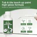 2 x Touch Up Paint White tile paint porcelain repair kit Specialty Tub and Tile , High-Gloss White bathtub, Quick-Dry Porcelain Paint for Scratches & Chips on Porcelain, Acrylic, Enamel, Cast Iron, Tubs, Tiles, Sinks Wooden furniture and Toilets