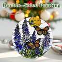 2 x Butterfly & Lavender Ornament, Christmas Ornament  Christmas Tree Decor, Holiday Decoration, Stocking Stuffer, Festive Gift Idea, Gifts for Flower Lover, Butterfly Lover, and Friends