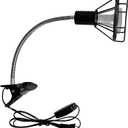 Reptile Heat Lamp Holder with Clamp, Ceramic Heat Emitter Fixture, Gooseneck for Terrarium, Lizard, Turtle, Bearded Dragon, 360-Degree Rotary Arm, High-Temperature Resistant, Maximum Load: 500W