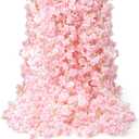 6PC 35.4FT Cherry Blossom Flowers Garland for Pink Flowers Garland Silk Cherry Blossom Vines Hanging for Wedding Party Sakura Cute Spring Summer Decor