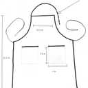 Waterproof Apron With Pockets For Women And Men. Chef, Server, Hairstylist, Dishwasher in Transparent/Clear/Black/White