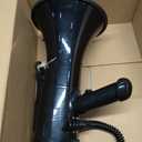 Pyle 100-Watt Square Megaphone Bullhorn, Lightweight and Portable Loudspeaker Horn with Aux (3.5mm) Input for MP3/Music, Automatic Siren, Whistle, MIC/Talk (Black), 1200 Square Yards Projection Range