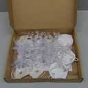 BHCLIGHT 3 Pack Christmas Window Lights, Cool White Snowflakes, Battery Operated Christmas Window Decorations Light up with Suction Cup and Timer Function for Window Glass Wall Decor