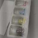 Nitial 4 Pcs Easter Glass Jar with Ceramic Bunny Eggs Lid Clear Easter Candy Jar Decorative 7.8 oz Pastel Bunny Food Storage Canister for Easters Party Tea Cookie Mini Sweets Gift Egg Table Decoration