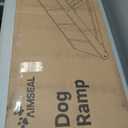 Dog Ramp for Bed - Extra Wide 17, Non-Slip Rubber Surface Excellent Traction, Pet Ramp for Dogs to Get on High Couch Car, Hold up to 200lb, Adjustable, Foldable (large,Brown)