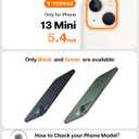 TORRAS Slim Fit for iPhone 13 Mini Case, Ultra-Thin Velvety Touch Secure Grip Case, Scratch-Resistant Slim Hard Plastic iPhone Mini 13 Case Cover,Matte Black