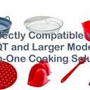 9-Piece Air Fryer Accessories Set for 5.0 Qt+  Silicone Liner, Foldable Basket, Stainless Rack, Baking Cups, Insulated Gloves, Heat Brush & Tongs for Easy Cooking