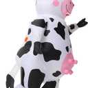 Arokibui Inflatable Cow Costume Funny Blow up Animal Costume Cow Suit for Cosplay Party Christmas Halloween Parade Carnival Festiva Suit