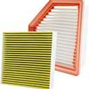 2PCS Cabin Engine Air Filter Kit JM277 JMRA0A Fits for Rogue 2021 2.5L, Rogue 2022 2023 2024 2025 1.5L, 27277-6RC0A, 16546-6RA0A, CF12252