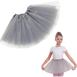 Girls Tutu Skirt 3 Layered Tulle Tutu Skirts for 0-8 Year, Birthday Dance Kids Halloween Costume Cosplay Party Supplies