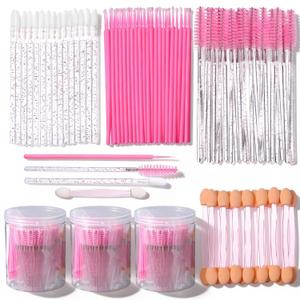 930PCS Disposable Makeup Tool Kit, Disposable Makeup Applicators, Marcara Wands Lip Applicators, Microswabs, Eyeshadow Applicator, Artist Supplies with Storage Box, Pink